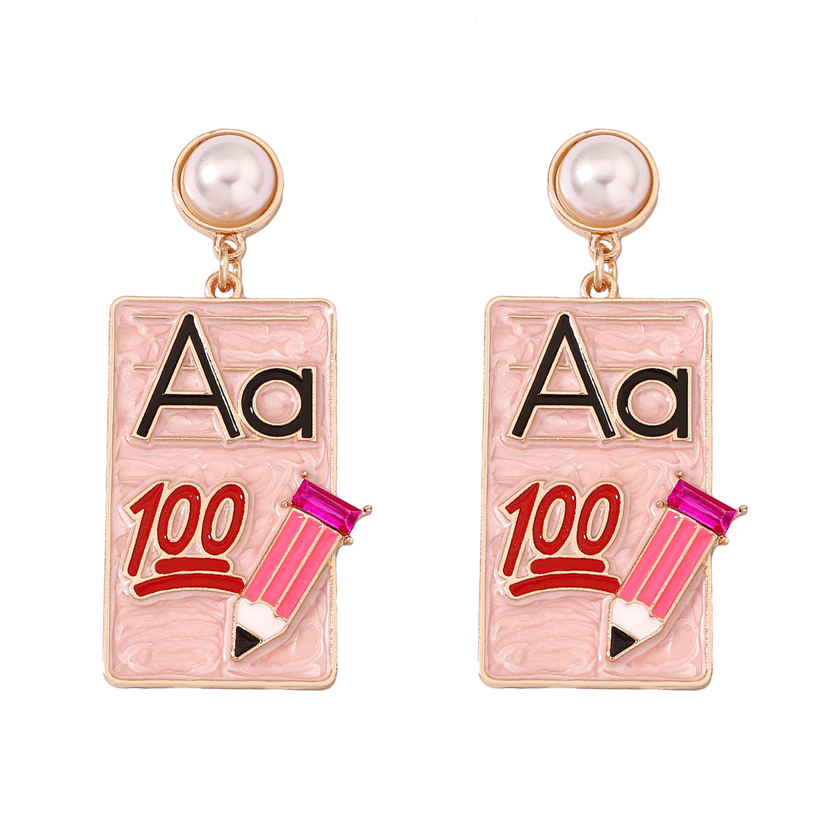 Wholesale of Diamond Alloy Earrings for Starting School Season Books